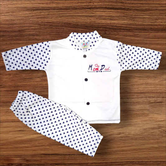 Baby Suit Dad Mom Blue (1 to 6 Months)