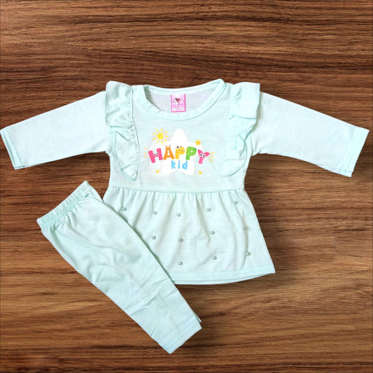 Baby Girl Frock Happy Kid (1 to 6 months) Green