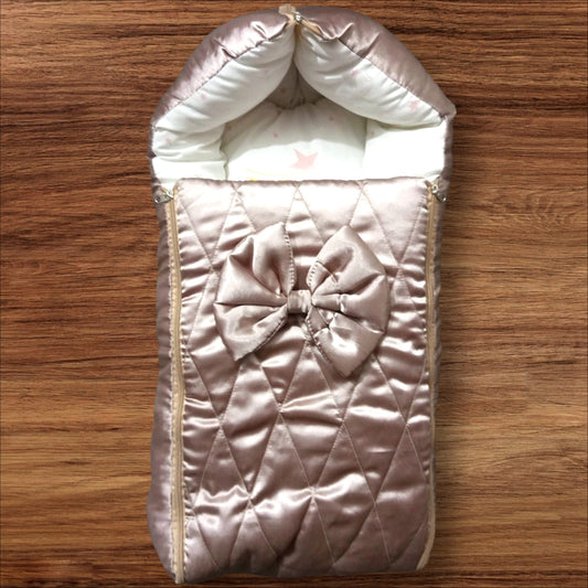 Baby Hooded Carry Nest Silk Brown