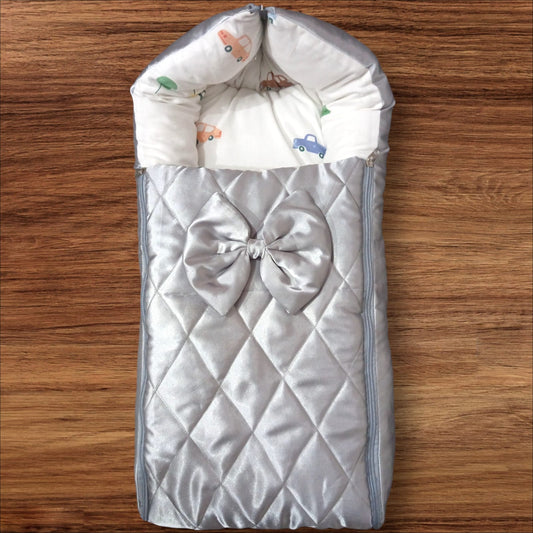 Baby Hooded Carry Nest Silk Grey