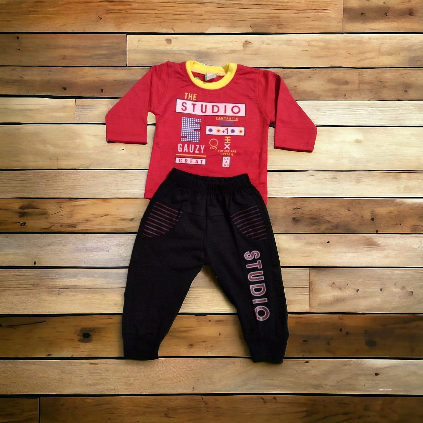 Baba Suit Studio Red (1 to 6 months)