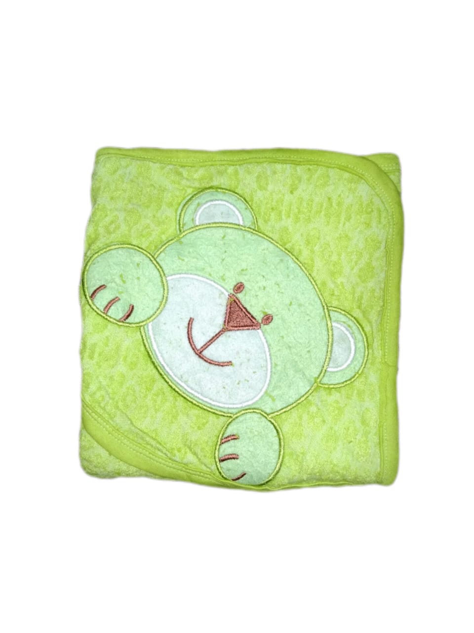 New Born Baby Hooded Wrapping Towel Coloured Dark Green