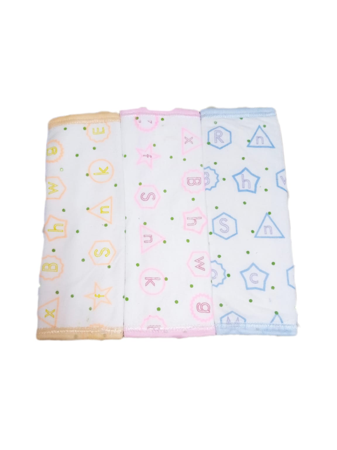 Baby White Printed Facetowel