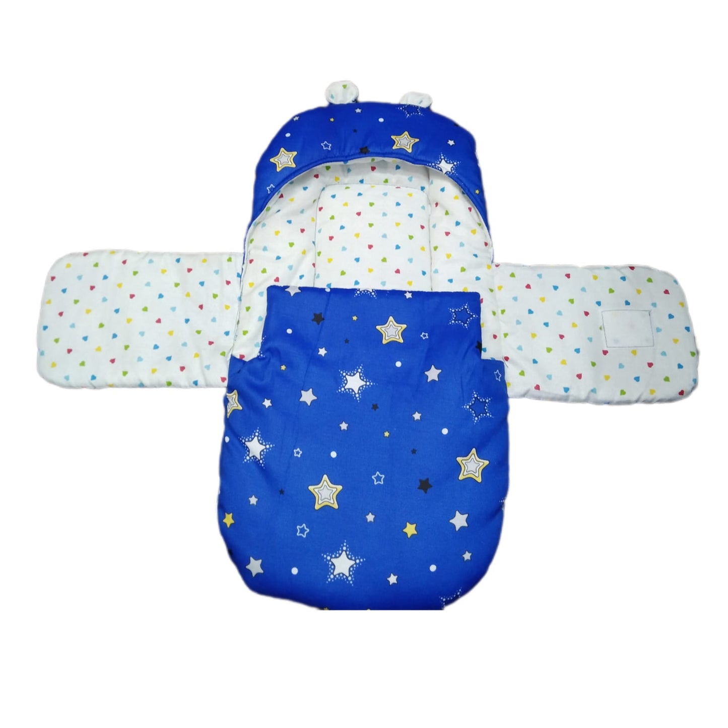 New Born Baby Foamic Swaddle Neavy Blue