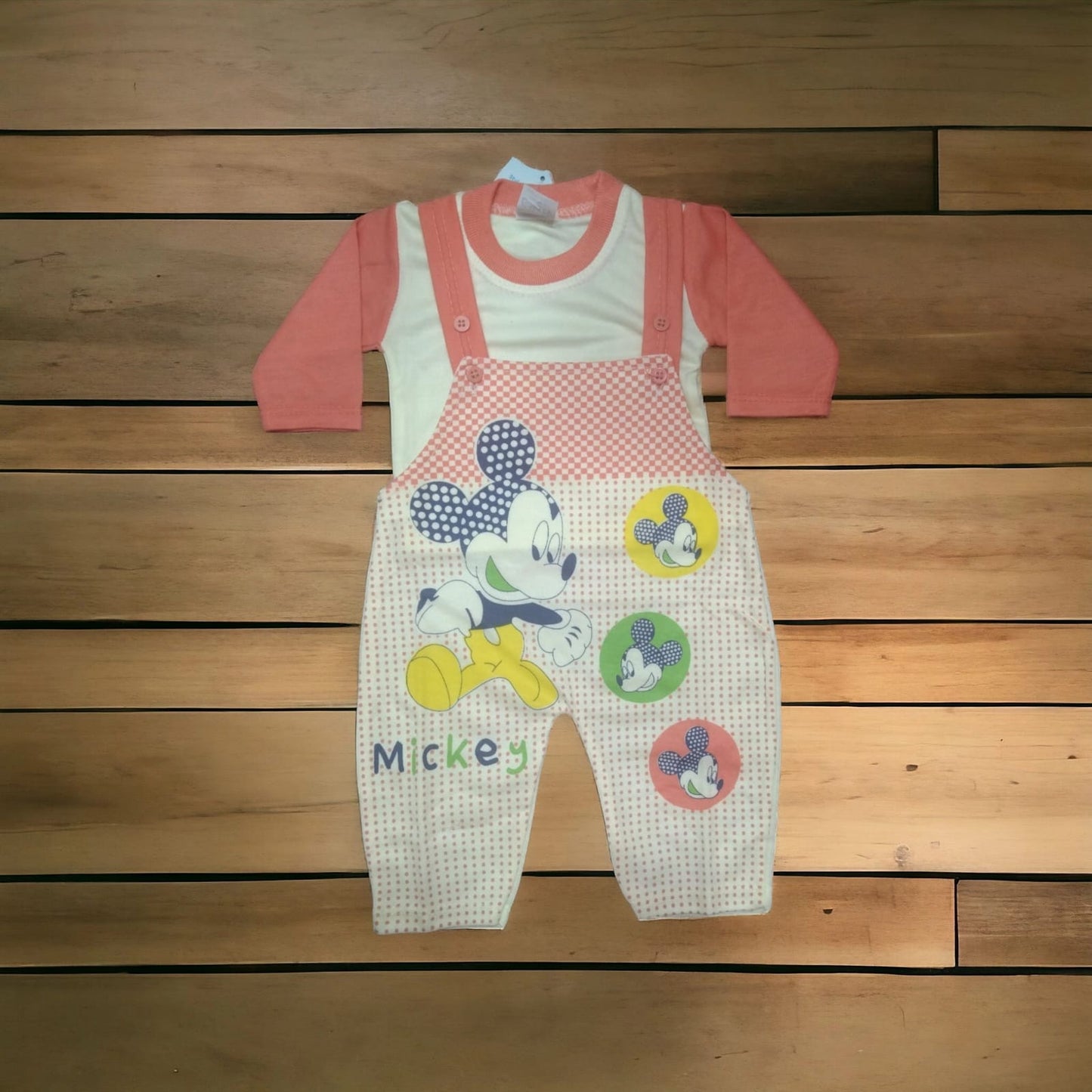 Baby Romper Micky Peach (1 to 6 months)