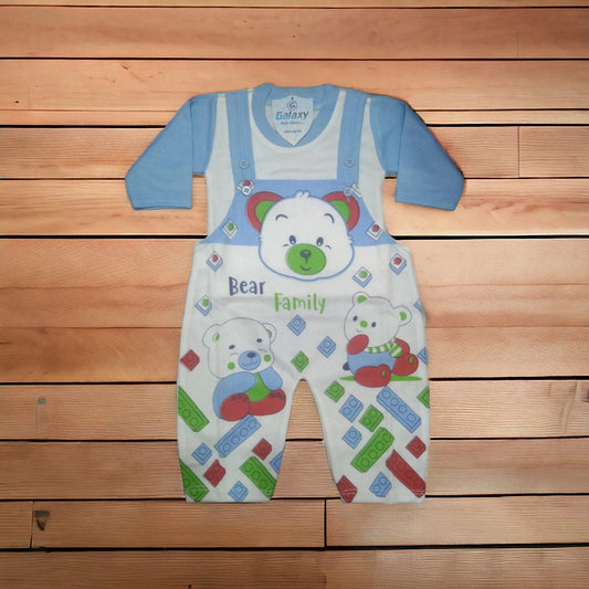 Baby Romper Bear Blue (1 to 6 months)