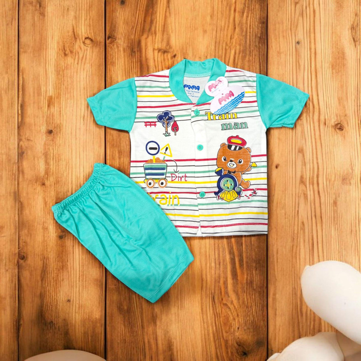Baby Suit Baby Train Man Green (1 to 6 Months) **